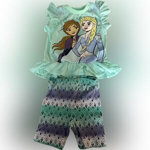 Disney Frozen girls top and short set